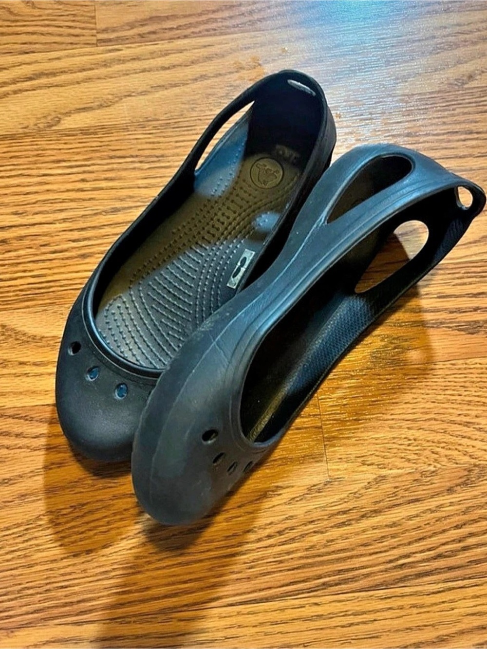 Crocs Kadee Black Ballet Flats Slip On Comfort Shoes Womens Size 7